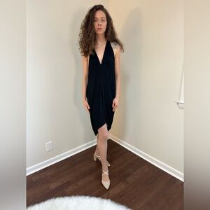 Express Black Asymmetrical Sheath Dress